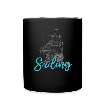 Maritime Sailor Captain Nautical Sailor - Full Colour Mug - black - Front