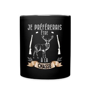 Etre A La Chasse Humour Chasseur - Mug uni - noir - Devant