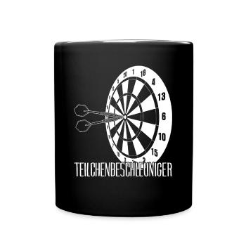 Darts Dartspieler Dartpfeil Dartscheibe - Tasse einfarbig - Schwarz - Vorne