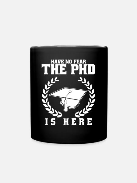 Doktortitel Doktorarbeit PhD Doktorhut - Tasse einfarbig - Schwarz