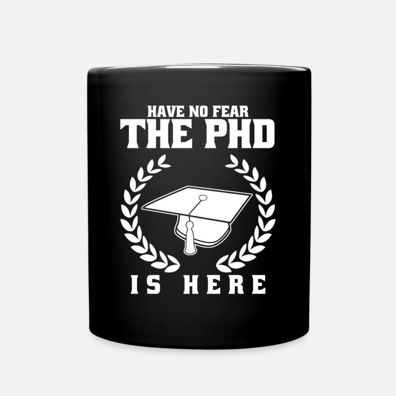 Doktortitel Doktorarbeit PhD Doktorhut - Tasse einfarbig - Schwarz