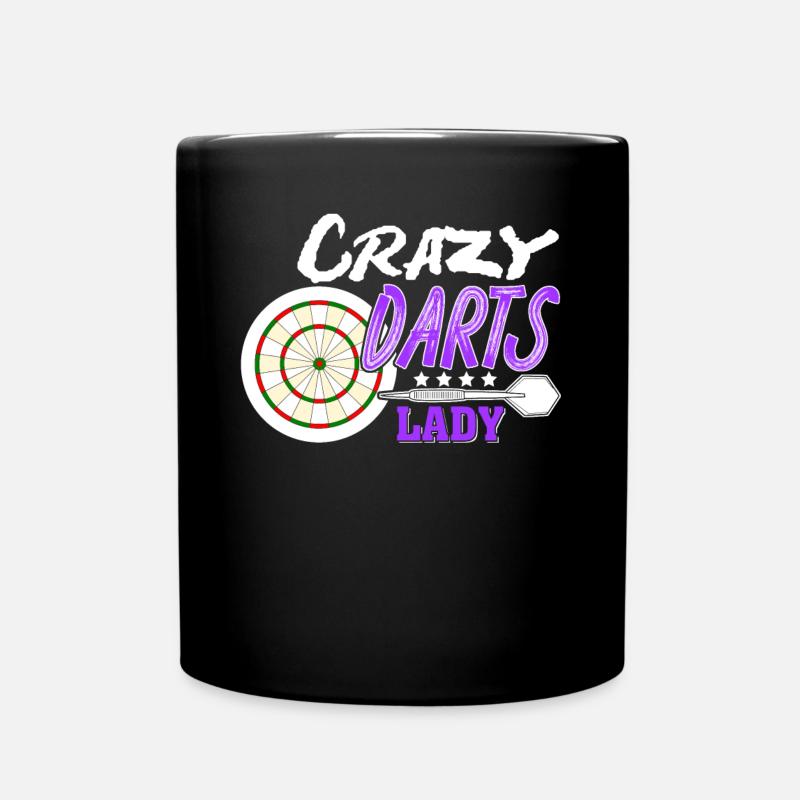 Darts Lady Dart Darts Darts Darts Player - Full Colour Mug - black