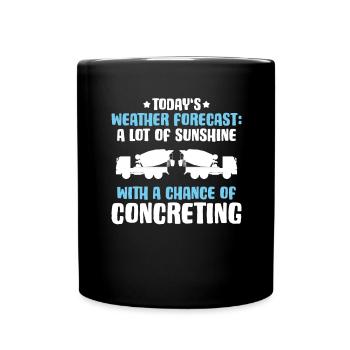 Concrete builder Reinforced concrete builder Concrete Worker - Full Colour Mug - black - Front