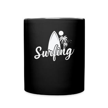 Surfing Surfing Surfboard Water Sports - Full Colour Mug - black - Front