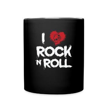 I Love Rock n Roll Musikstil Genre Gitarre - Tasse einfarbig - Schwarz - Vorne