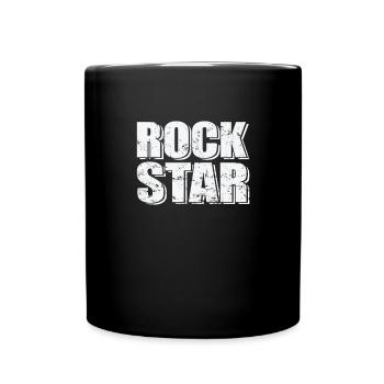 Rock Star Music Style Genre Guitar Rock Band - Full Colour Mug - black - Front