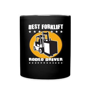 Meilleur conducteur de rodéo de chariot élévateur - - Mug uni - noir - Devant