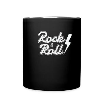Rock & Roll Music Style Genre Guitar Rock Band - Full Colour Mug - black - Front