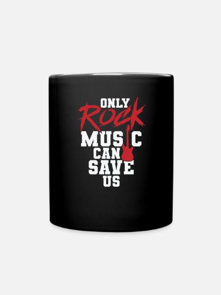 Only Rock Music can Save us Genre Gitarre - Tasse einfarbig - Schwarz