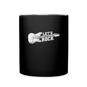 Let's Rock Music Style Genre Guitar Rock Band - Full Colour Mug - black - Front