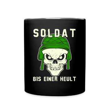 Feldjäger Soldat Panzergrenadier - Tasse einfarbig - Schwarz - Vorne