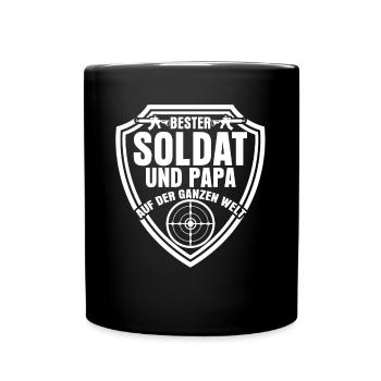 Feldjäger Papa Vater Panzergrenadier - Full Colour Mug - black - Front