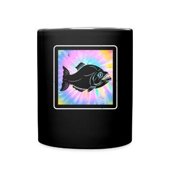 Piranha Collector Aquarian Aquatic Fish Farming N— - Full Colour Mug - black - Front