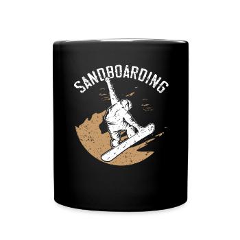 Sandboard Love Boardsport Sand Dune Sandboarding - Full Colour Mug - black - Front