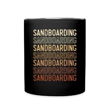 Sandboard Love Boardsport Sand Dune Sandboarding - Full Colour Mug - black - Front