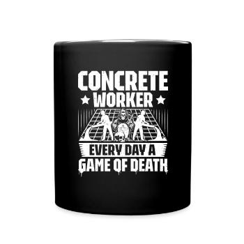 Concrete builder Reinforced concrete builder Concrete Worker - Full Colour Mug - black - Front