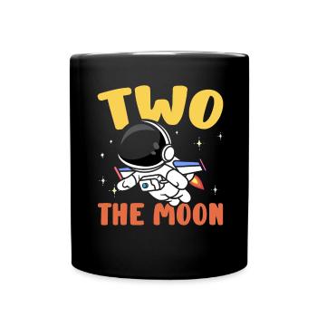 Two of the Moon 2nd Birthday Celebration Outerspace - Full Colour Mug - black - Front
