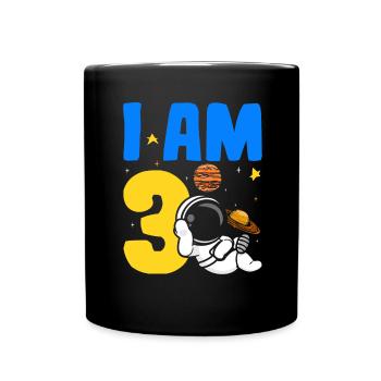Je suis 3 3e anniversaire Célébration Outerspace Bday - Mug uni - noir - Devant