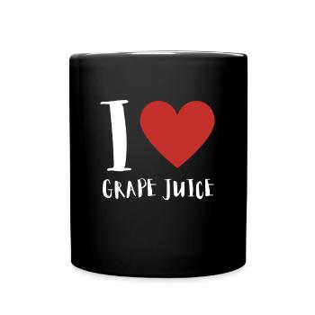 Organic Grape Juice Bottles - Tasse einfarbig - Schwarz - Vorne