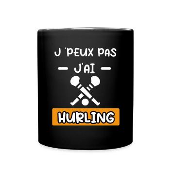 je peux pas j'ai hurling cadeau hurling - Mug uni - noir - Devant