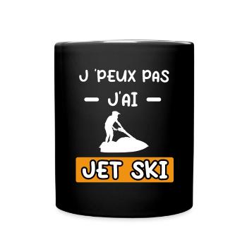 je peux pas j'ai jet ski cadeau jet ski - Mug uni - noir - Devant