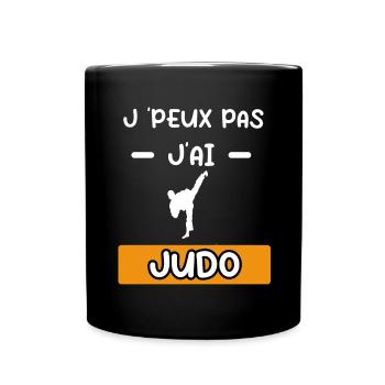 je peux pas j'ai judo cadeau judo - Mug uni - noir - Devant