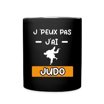 je peux pas j'ai judo judoka cadeau judo - Mug uni - noir - Devant