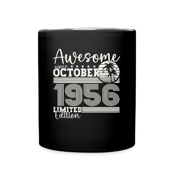 Großartig Oktober 1956 66. Geburtstag Geschenk - Tasse einfarbig - Schwarz - Vorne