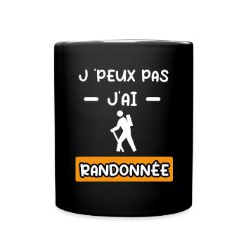 je peux pas j'ai randonnée cadeau randonnée - Mug uni - noir - Devant
