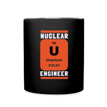 Uranium Fission Nuclear Engineering Theme - Tasse einfarbig - Schwarz - Vorne