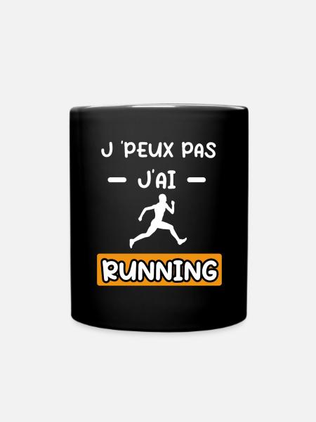 je peux pas j'ai running courir cadeau running - Mug uni - noir