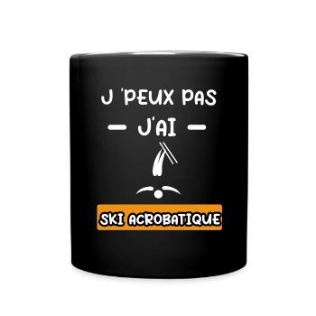 je peux pas j'ai ski acrobatique cadeau ski - Mug uni - noir - Devant