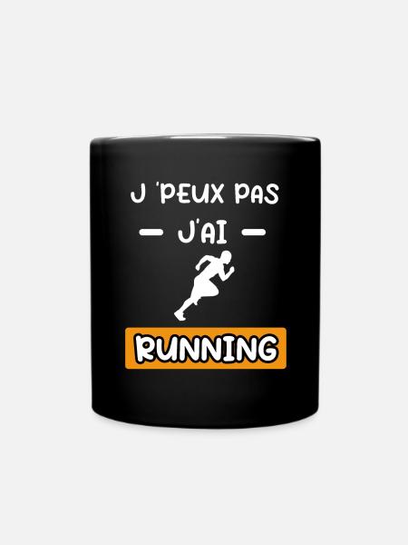 je peux pas j'ai running cadeau running - Mug uni - noir