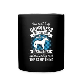 Équitation - Cheval hanovrien - Mug uni - noir - Devant