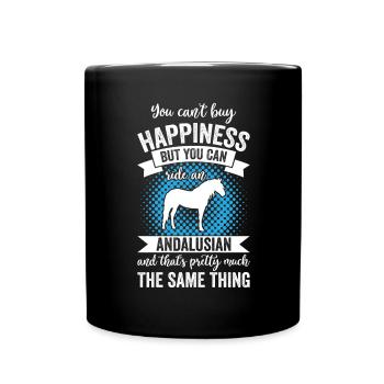 Horseback riding - Andalusian horse - Full Colour Mug - black - Front