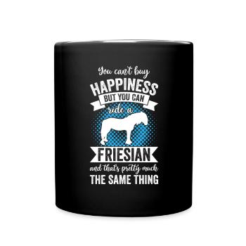 Équitation - Cheval frison - Mug uni - noir - Devant