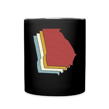 USA State - Vintage Map Georgia - Full Colour Mug - black - Front