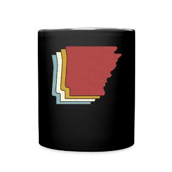 US State - Vintage Map Arkansas - Full Colour Mug - black - Front
