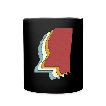 USA State - Vintage Map Mississippi - Full Colour Mug - black - Front