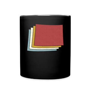 État des États-Unis - Carte vintage Colorado - Mug uni - noir - Devant