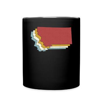 USA State - Vintage Map Montana - Full Colour Mug - black - Front