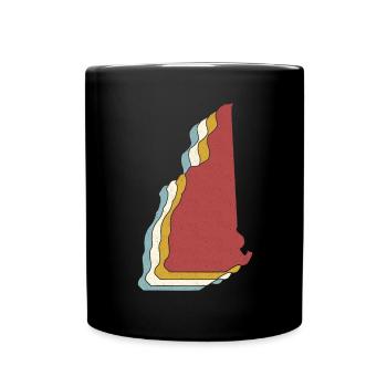 USA State - Vintage Map New Hampshire - Tasse einfarbig - Schwarz - Vorne