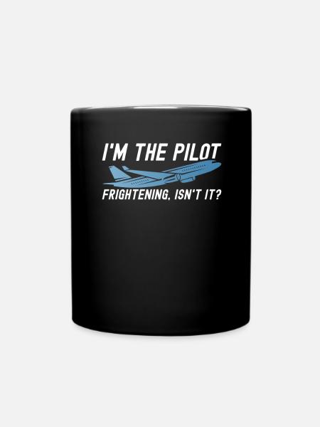 Capitano pilota che dice aereo volare - Tazza monocolore - nero