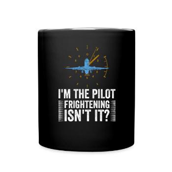 Le commandant de bord dit voler - Mug uni - noir - Devant