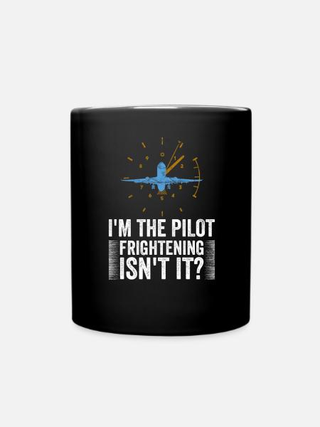 Pilot Flugkapitän Spruch Flugzeug Fliegen - Tasse einfarbig - Schwarz