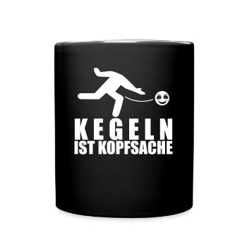 Kegeln Kegelverein Kegelverein Kegelbahn - Tasse einfarbig - Schwarz - Vorne