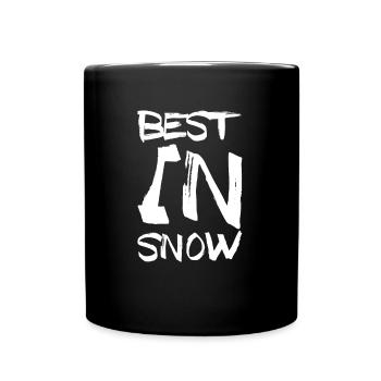 Best In Snow Skifahrer Snowboarder Wintersport - Tasse einfarbig - Schwarz - Vorne