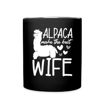 Alpaca fait chuchoter la meilleure épouse Llama Alpaca - Mug uni - noir - Devant