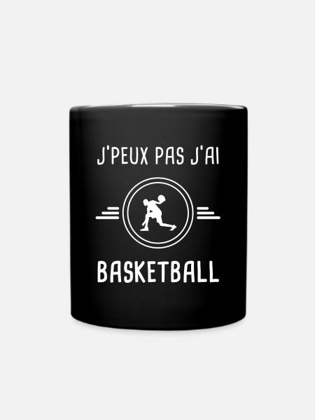 basketball je peux pas j'ai basketball sport - Mug uni - noir