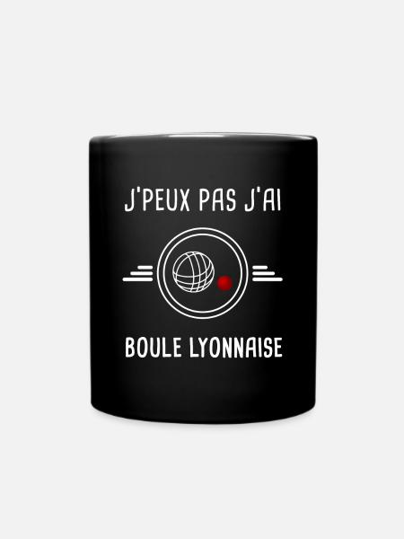 Bouliste je peux pas j'ai boule lyonnaise bouliste - Mug uni - noir